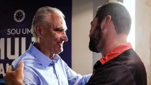 Tite reencontrando Danilo. Foto: Gustavo Aleixo/Cruzeiro