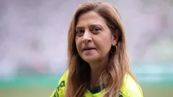 Leila Pereira antes de partida do Palmeiras