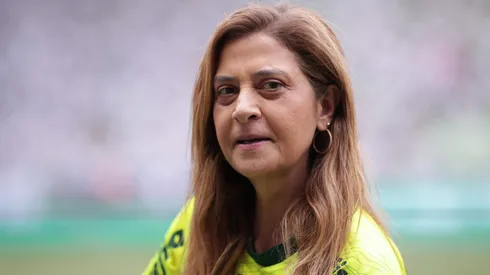 Leila Pereira antes de partida do Palmeiras