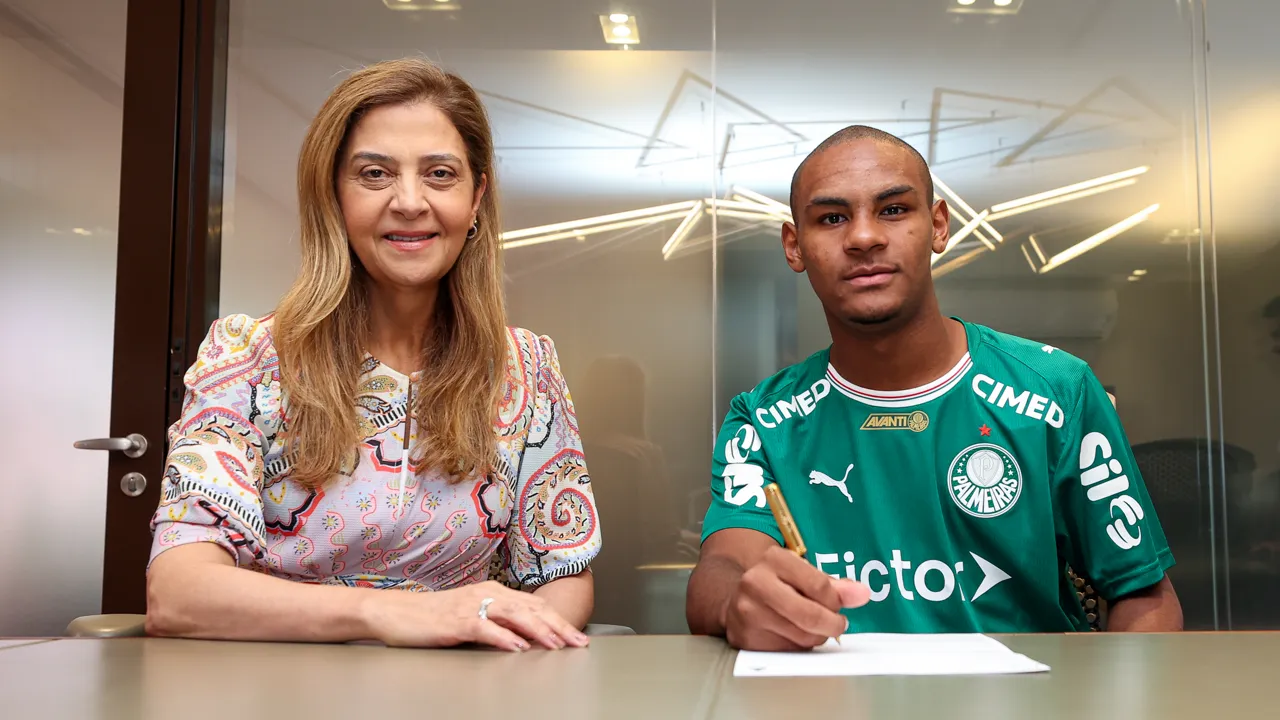 Leila Pereira e Eduardo Conceição. Foto: Fabio Menotti/Palmeiras/by Canon