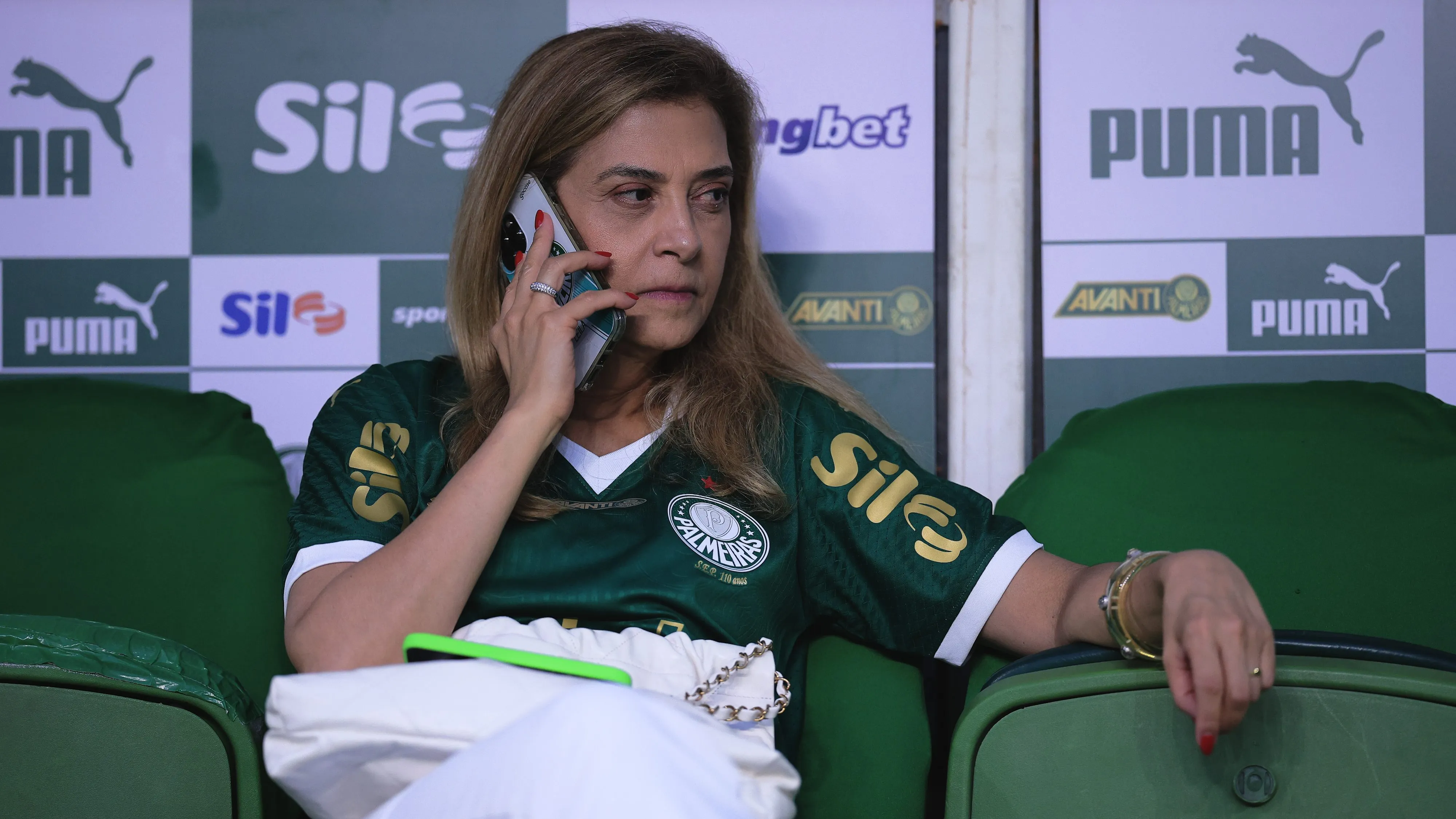 Leila Pereira, presidente do Palmeiras. Foto: Ettore Chiereguini/AGIF