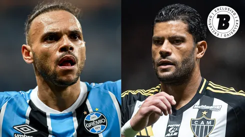 Braithwaite e Hulk. Fotos: Maxi Franzoi/AGIF e Alessandra Torres/AGIF