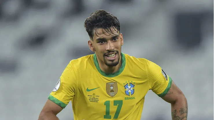 RJ - Rio de Janeiro - 02/07/2021 - COPA AMERICA 2021, BRASIL X CHILE - Lucas Paqueta jogador do Brasil durante partida contra o Chile no estadio Engenhao pelo campeonato Copa America 2021. Foto: Thiago Ribeiro/AGIF