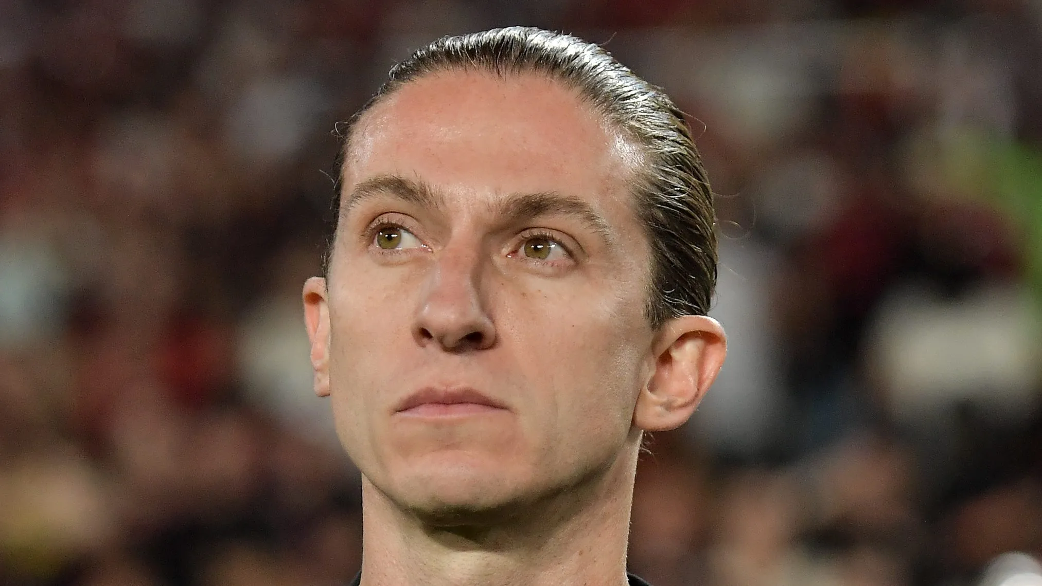 Filipe Luís no comando do Flamengo. Foto: Thiago Ribeiro/AGIF