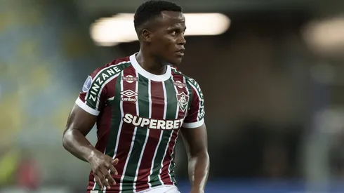 RJ – RIO DE JANEIRO – 14/05/2025 – COPA SUL-AMERICANA 2025, FLUMINENSE X UNION ESPANOLA – Jhon Arias jogador do Fluminense durante partida contra o Union Espanola no estadio Maracana pelo campeonato Copa Sul-americana 2025. Foto: Jorge Rodrigues/AGIF