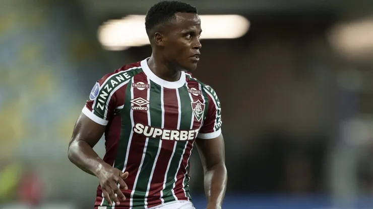 RJ - RIO DE JANEIRO - 14/05/2025 - COPA SUL-AMERICANA 2025, FLUMINENSE X UNION ESPANOLA - Jhon Arias jogador do Fluminense durante partida contra o Union Espanola no estadio Maracana pelo campeonato Copa Sul-americana 2025. Foto: Jorge Rodrigues/AGIF