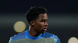 Endrick estreia pelo Lyon, marca gol e projeta sonho da Copa do Mundo — Foto Florencia Tan JunGetty Images