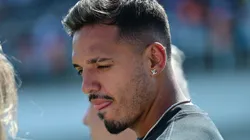 Gabriel Menino, recem contratado como jogador do Santos durante partida contra o Novorizontino no estadio Vila Belmiro pelo campeonato Paulista 2026. Foto: Jota Erre/AGIF