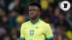 Vinicius Jr atuando pela Seleção Brasileira. Foto: Harry Murphy/Getty Images