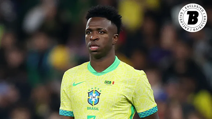 Vinicius Jr atuando pela Seleção Brasileira. Foto: Harry Murphy/Getty Images
