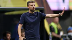 ATLANTA, GEORGIA - JUNE 19: Martin Anselmi, Head Coach of FC Porto, reacts during the FIFA Club World Cup 2025 group A match between Internacional CF Miami and FC Porto at Mercedes-Benz Stadium on June 19, 2025 in Atlanta, Georgia. (Photo by Kevin C. Cox/Getty Images)