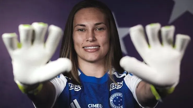 Cláudia, goleira do Cruzeiro. Foto: Gustavo Martins/Cruzeiro