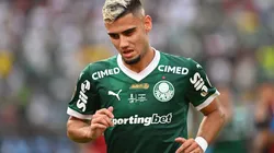LIMA, PERU - NOVEMBER 29: Andreas Pereira of Palmeiras reacts during the 2025 Copa CONMEBOL Libertadores Final match between Palmeiras and Flamengo at Estadio Monumental on November 29, 2025 in Lima, Peru. (Photo by Rodrigo Valle/Getty Images)
