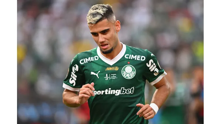 LIMA, PERU - NOVEMBER 29: Andreas Pereira of Palmeiras reacts during the 2025 Copa CONMEBOL Libertadores Final match between Palmeiras and Flamengo at Estadio Monumental on November 29, 2025 in Lima, Peru. (Photo by Rodrigo Valle/Getty Images)
