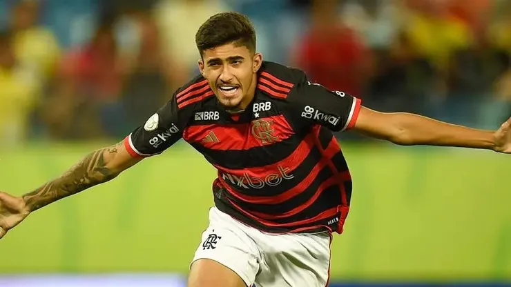 Guilherme Gomes autor do gol do Flamengo. Foto: Marcelo Cortes/Flamengo