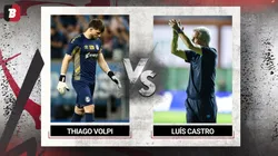 Thiago Volpi (Foto: Pedro H. Tesch/Getty Images) - Luís Castro (Foto: Lucas Uebel/Grêmio)