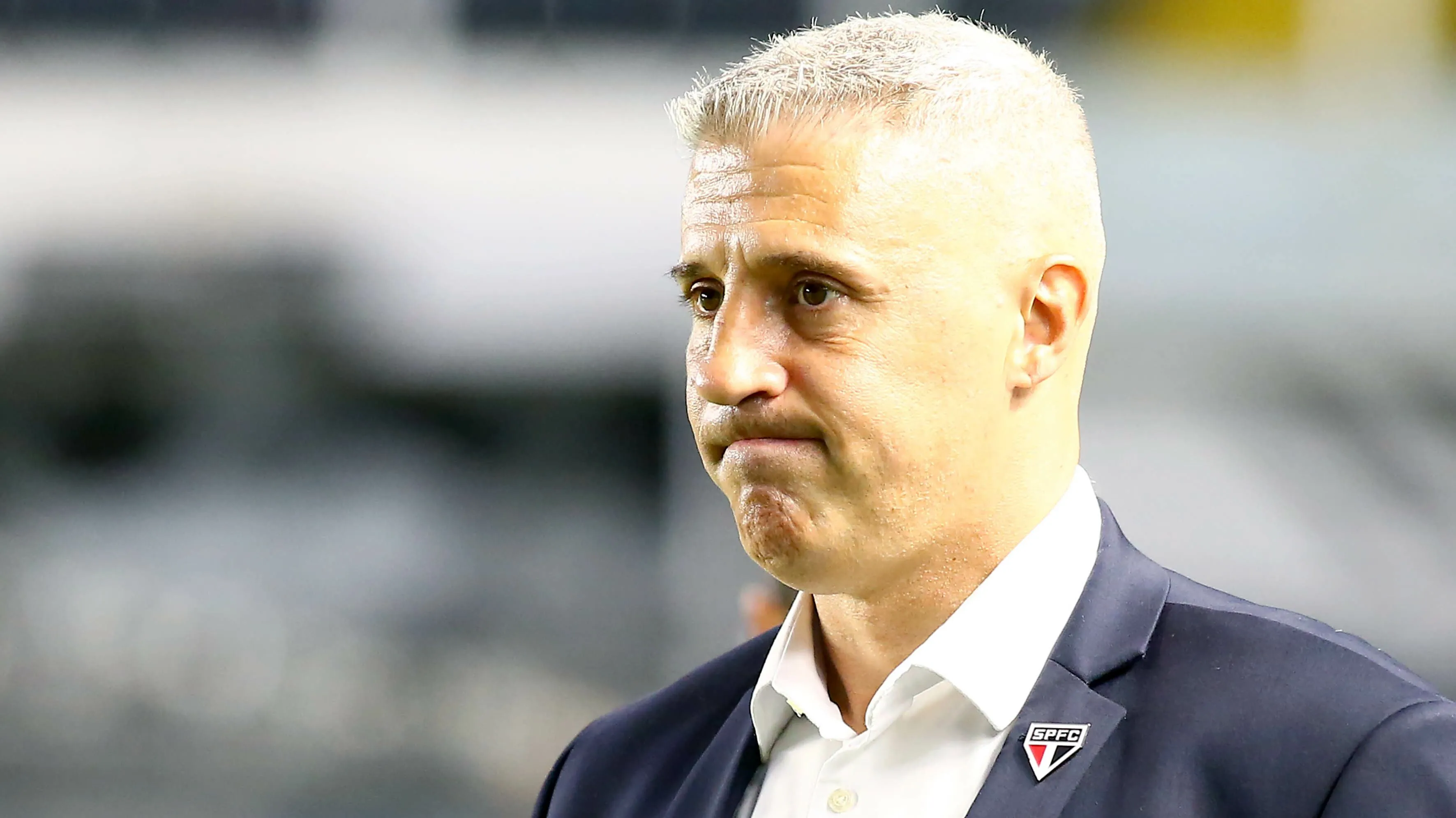 Hernan Crespo tecnico do Sao Paulo durante partida contra o Internacional no estadio Vila Belmiro pelo campeonato Brasileiro A 2025. Foto: Mauricio De Souza/AGIF