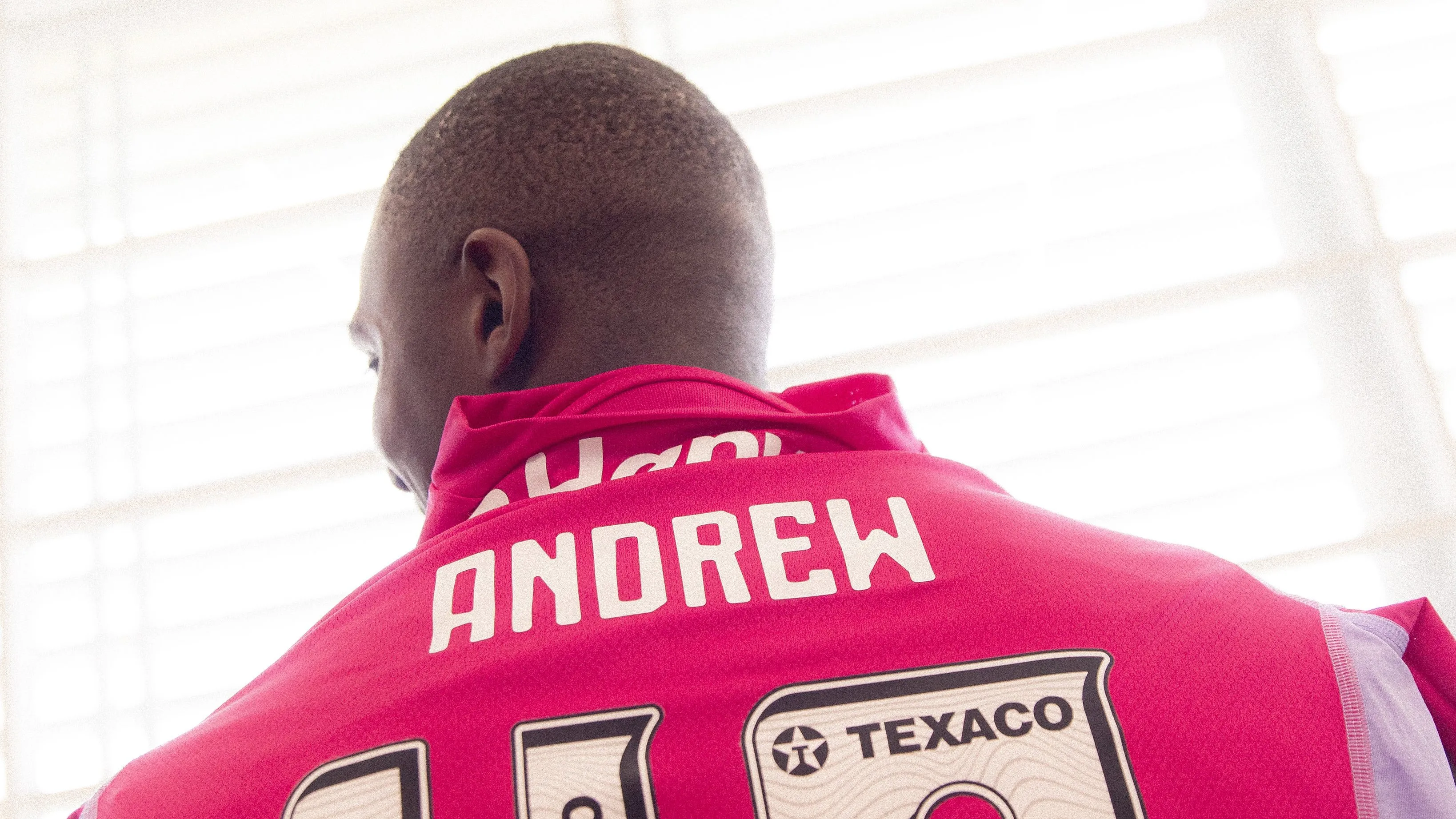 Andrew no Ninho do Urubu. Foto: Adriano Fontes/Flamengo