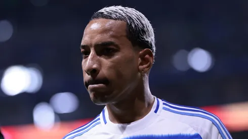 Matheus Pereira, jogador do Cruzeiro durante partida contra o Palmeiras no estadio Arena Allianz Parque pelo campeonato Brasileiro A 2025. Foto: Marcello Zambrana/AGIF