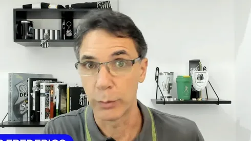 Vagner Frederico, jornalista e setorista do Santos.
Foto: Reprodução/Canal/YouTube
