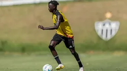 Cissé durante treino no Atlético-MG. Foto: Pedro Souza/Atlético-MG