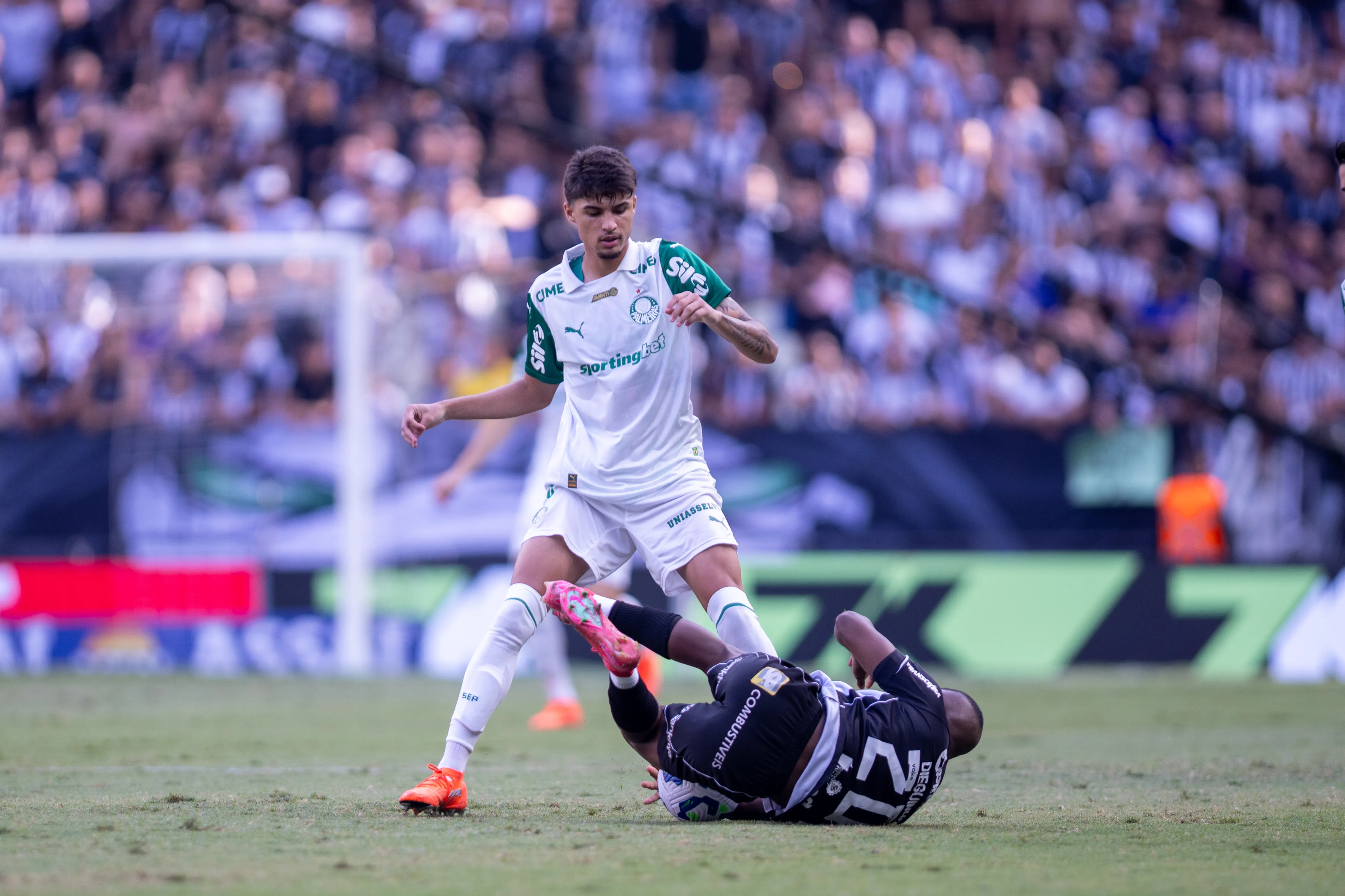 Larson durante partida pelo Palmeiras. Foto: Baggio Rodrigues/AGIF