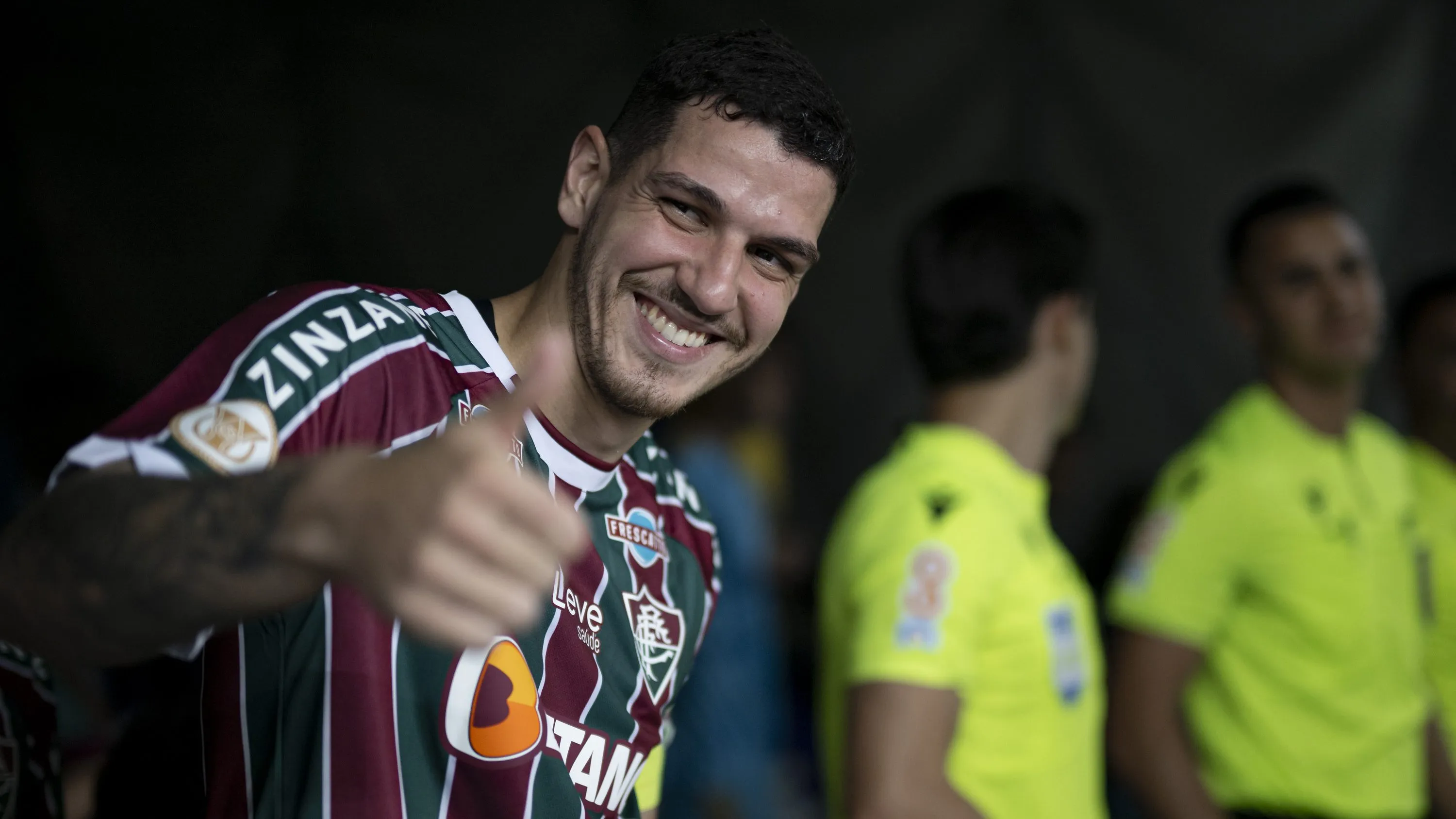 RJ – RIO DE JANEIRO – 20/09/2023 – BRASILEIRO A 2023, FLUMINENSE X CRUZEIRO – Nino jogador do Fluminense antes da partida contra o Cruzeiro no estadio Maracana pelo campeonato Brasileiro A 2023. Foto: Jorge Rodrigues/AGIF