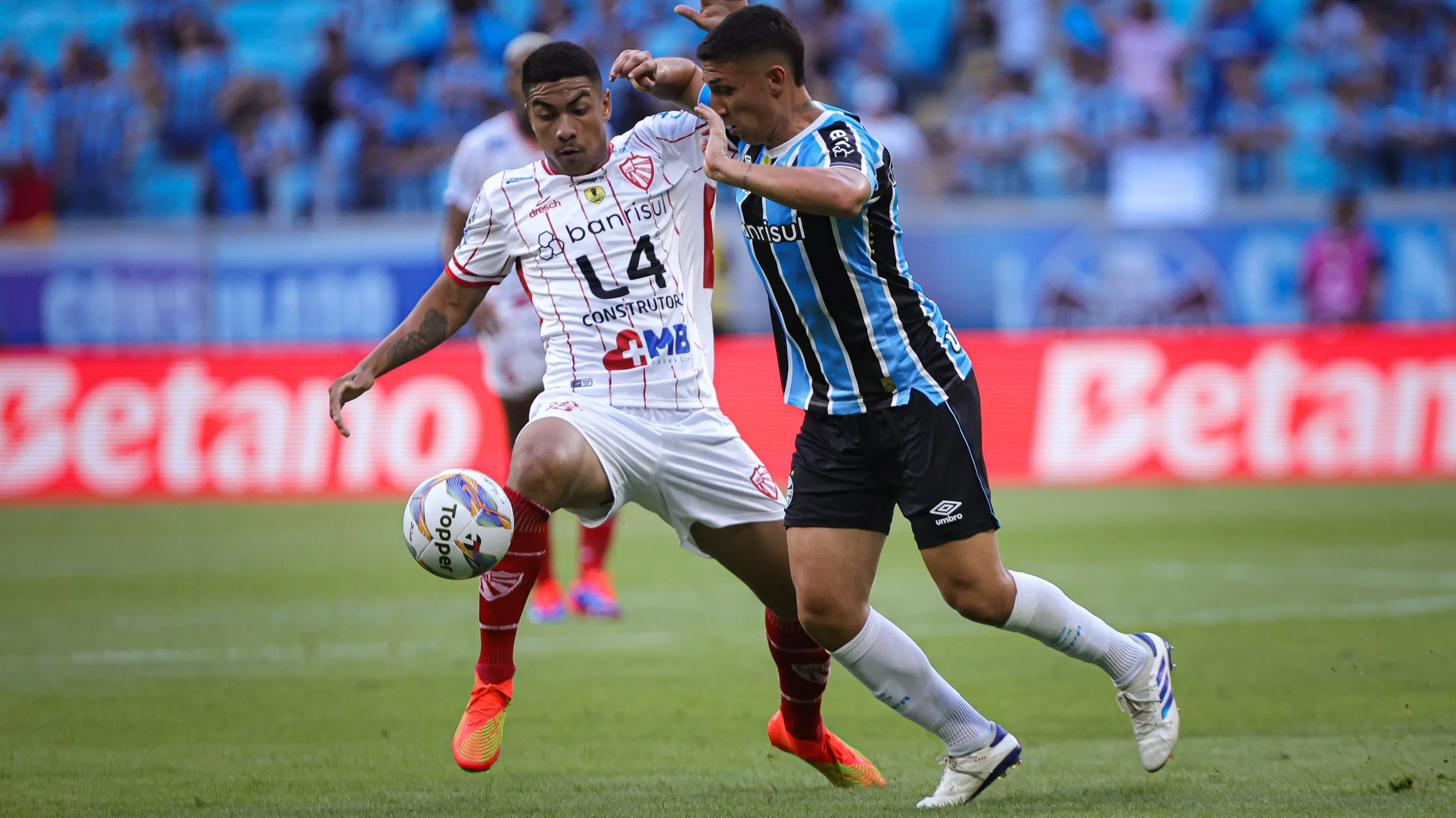 Monsalve jogador do Gremio durante partida contra o Sao Luiz-RS no estadio Arena do Gremio pelo campeonato Gaucho 2025. Foto: Maxi Franzoi/AGIF