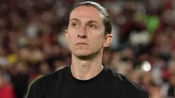 RJ - RIO DE JANEIRO - 09/11/2025 - BRASILEIRO A 2025, FLAMENGO X SANTOS - Filipe Luis tecnico do Flamengo durante partida contra o Santos no estadio Maracana pelo campeonato Brasileiro A 2025. Foto: Thiago Ribeiro/AGIF