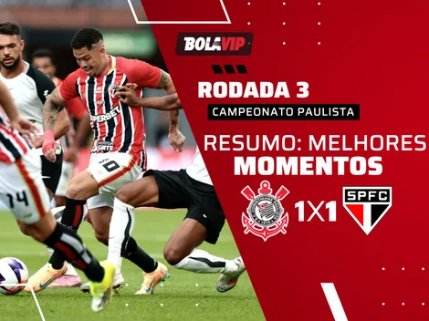 Corinthians e São Paulo empatam por 1 a 1 pelo Paulistão