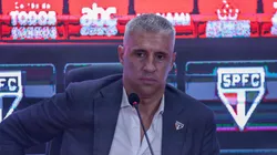 Crespo durante coletiva de imprensa