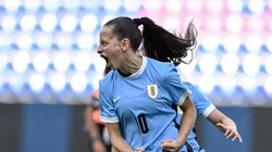 Belén Aquino com a seleção uruguaia. Foto: Staff Images Woman/CONMEBOL