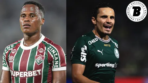 Arias e Veiga estão movimentando o mercado da bola – Fotos: Thiago Ribeiro/AGIF e Ettore Chiereguini/AGIF
