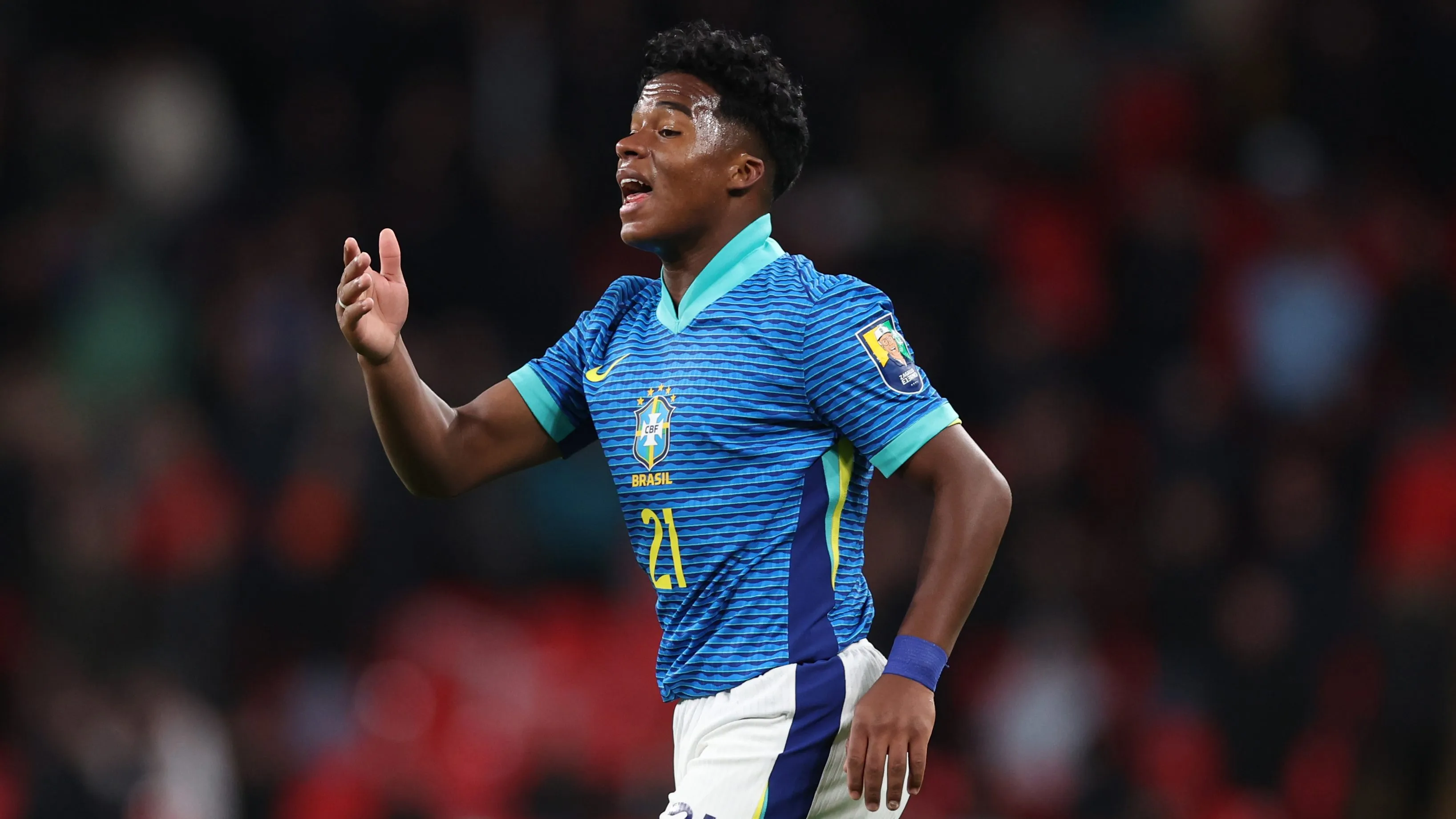 Endrick. (Photo by Catherine Ivill/Getty Images)