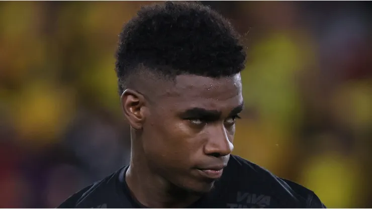 Félix Torres, zagueiro do Corinthians em partida pela Conmebol Libertadores (Foto: Jacome/Getty Images)