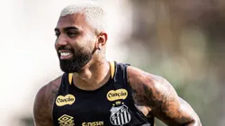 Gabigol em treino pelo Peixe. Foto: Raul Baretta/ Santos FC