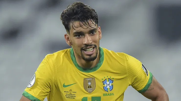 RJ - Rio de Janeiro - 02/07/2021 - COPA AMERICA 2021, BRASIL X CHILE - Lucas Paqueta jogador do Brasil durante partida contra o Chile no estadio Engenhao pelo campeonato Copa America 2021. Foto: Thiago Ribeiro/AGIF