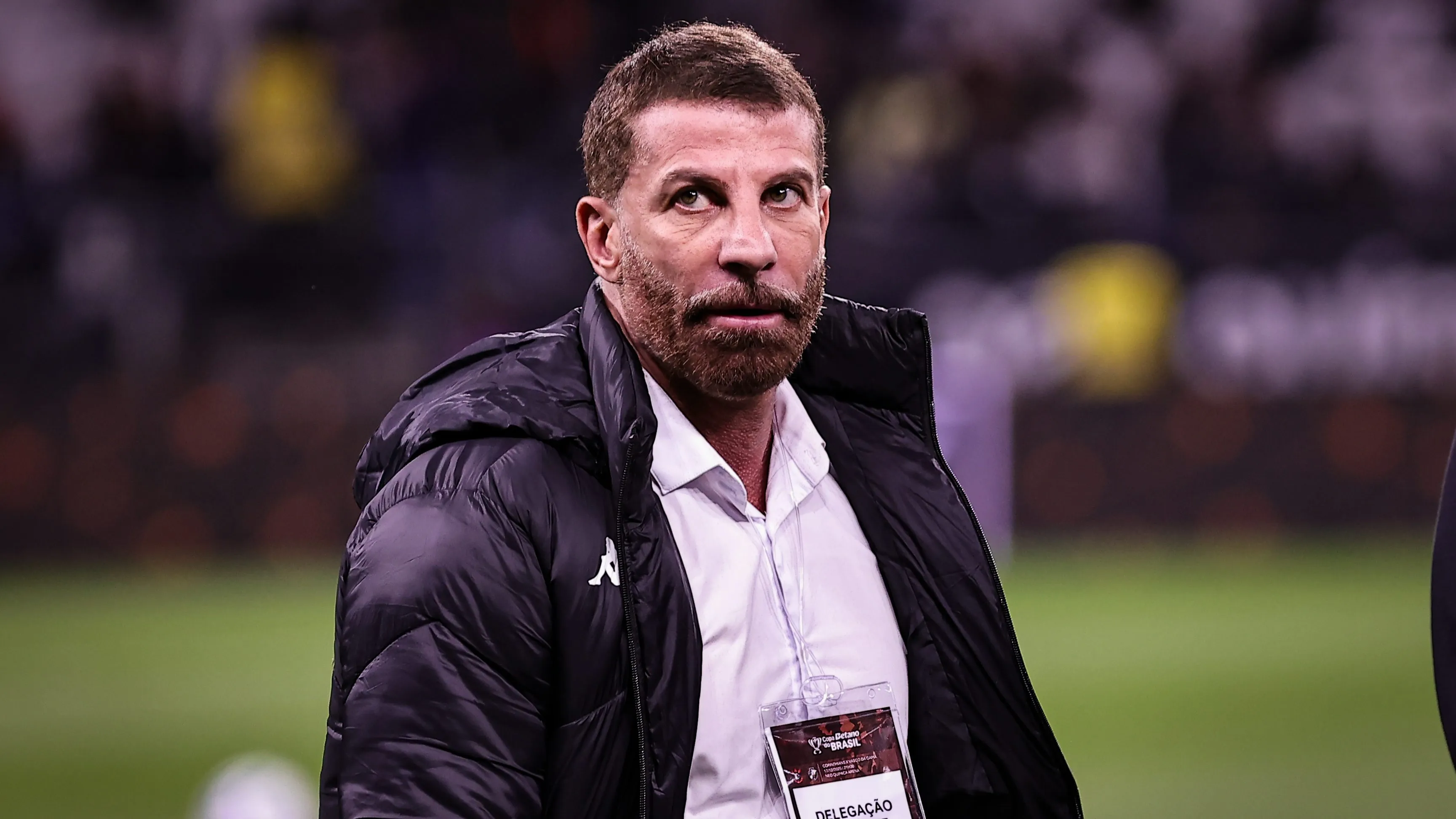 SP – SAO PAULO – 17/12/2025 – COPA DO BRASIL 2025, CORINTHIANS X VASCO –  Pedrinho presidente do Vasco durante partida contra o Corinthians no estadio Arena Corinthians pelo campeonato Copa Do Brasil 2025. Foto: Fabio Giannelli/AGIF