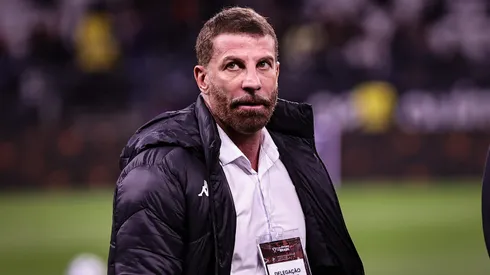 SP – SAO PAULO – 17/12/2025 – COPA DO BRASIL 2025, CORINTHIANS X VASCO –  Pedrinho presidente do Vasco durante partida contra o Corinthians no estadio Arena Corinthians pelo campeonato Copa Do Brasil 2025. Foto: Fabio Giannelli/AGIF
