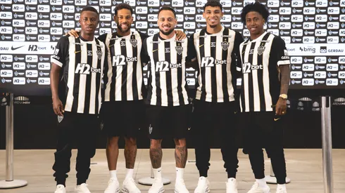 Reforços do Atlético-MG foram apresentados oficialmente – Foto: Pedro Souza/Atlético
