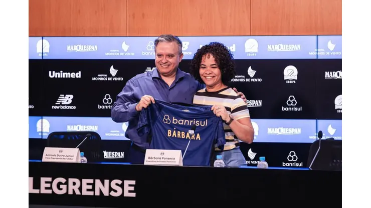 Babi Fonseca é apresentada no Grêmio. Foto: Will Anacleto/Grêmio
