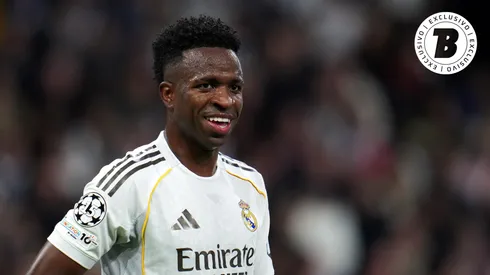 Vini Jr. em campo pelo Real Madrid. (Photo by Aitor Alcalde/Getty Images)
