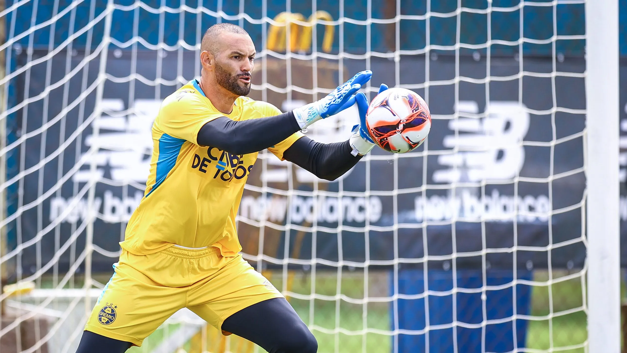 Weverton fez a sua estreia contra o Guarany de Bagé. FOTO: LUCAS UEBEL/GREMIO FBPA