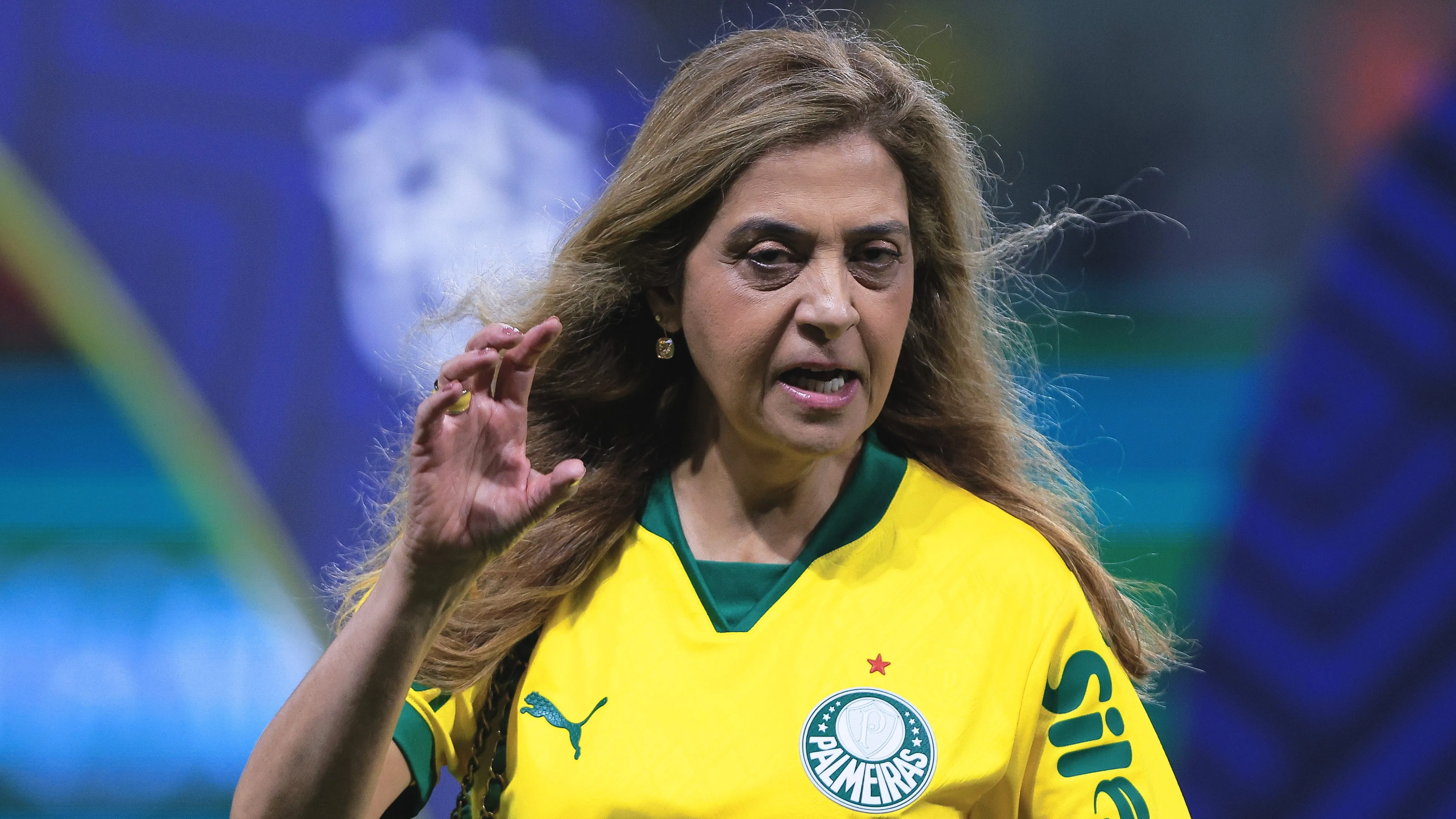 Leila Pereira mantém confiança em Abel - Foto: Ettore Chiereguini/AGIF.