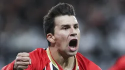 Gonzalo Tapia, atacante do São Paulo em partida pelo campeonato brasileiro (Foto: Alexandre Schneider/Getty Images)