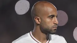 Lucas Moura jogador do São Paulo durante partida contra o Vasco no estádio São Januario pelo campeonato Brasileiro A 2025.