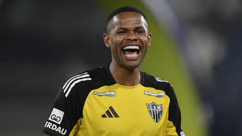 RJ – RIO DE JANEIRO – 20/09/2025 – BRASILEIRO A 2025, BOTAFOGO X ATLETICO-MG -Junior Santos jogador do Atletico-MG durante aquecimento antes da partida contra o Botafogo no estadio Engenhao pelo campeonato Brasileiro A 2025. Foto: Thiago Ribeiro/AGIF