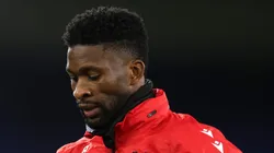 Jefferson Lerma of Crystal Palace warms up prior to the UEFA Conference League 2025/26 League Phase MD6 match between Crystal Palace FC and KuPS Kuopio at Selhurst Park on December 18, 2025 in London, England. (Photo by Alex Pantling/Getty Images)