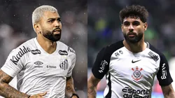 Gabigol e Yuri Alberto. Fotos: Raul Baretta/ Santos FC - Marcello Zambrana/AGIF