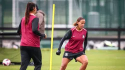 Brabas realizaram o primeiro treino no gramado - Foto: Rodrigo Gazzanel / Agência Corinthians